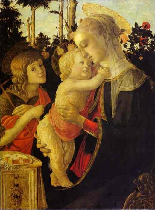 Sandro Botticelli The Virgin and Child The Virgin and Child The Virgin and Child with John the Baptist Germany oil painting art